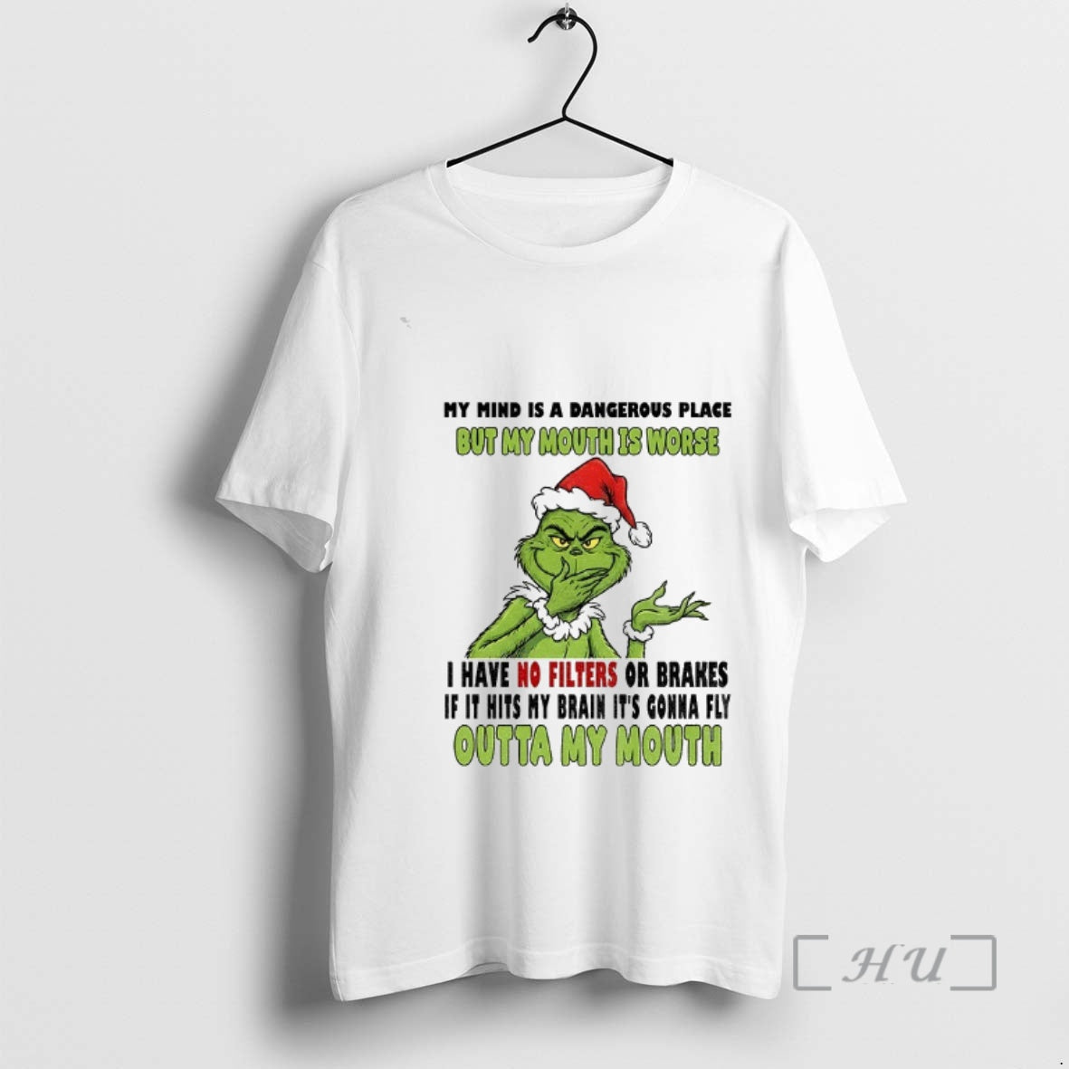Officials Grinch Santa My Mind Is A Dangerous Place But My Mouth Is Worse T-Shirts, Hoodie, Sweatshirt | WearSparks.com