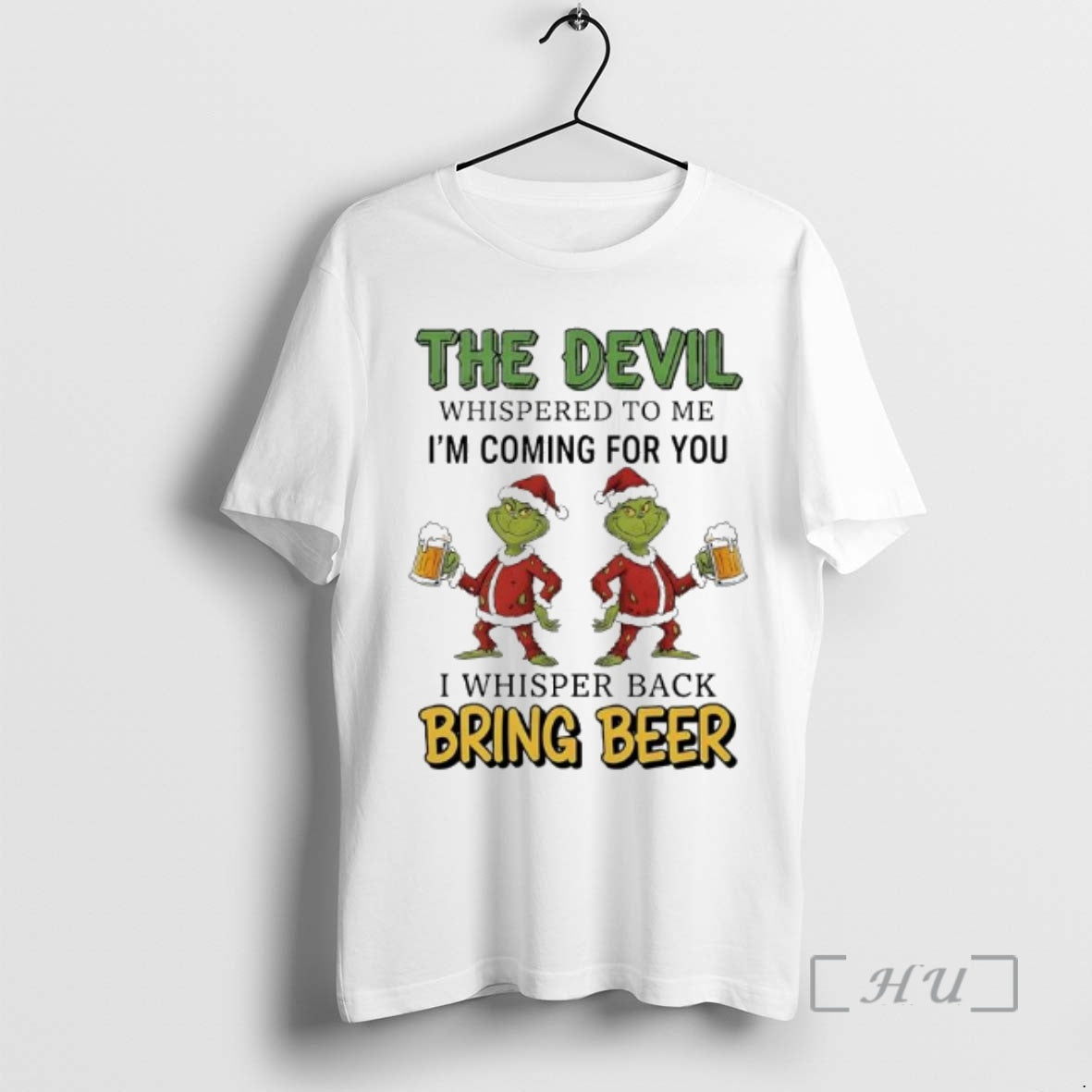 Officials Grinch Santa Suit The Devil Whispered To Me Im Coming For You I Whisper T-Shirts, Hoodie, Sweatshirt