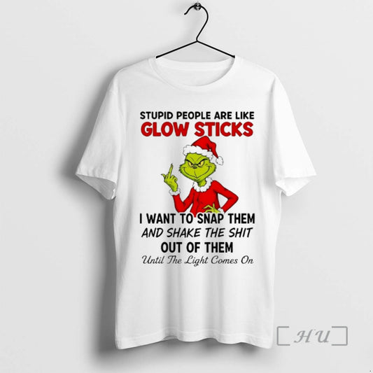 Officials Grinch Stupid People Are Like Glow Sticks Christmas 2025 T-Shirts, Hoodie, Sweatshirt | WearSparks.com