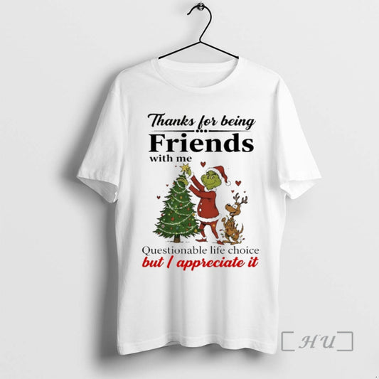 Officials Grinch Thanks For Being Friends With Me Christmas 2025 T-Shirts, Hoodie, Sweatshirt | WearSparks.com