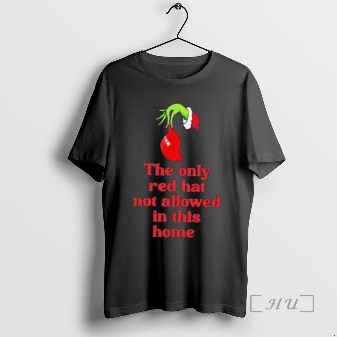 Officials Grinch Hand The Only Red Hat Not Allowed In This Home Premium T Shirts Hoodie, Sweatshirt | WearSparks.com