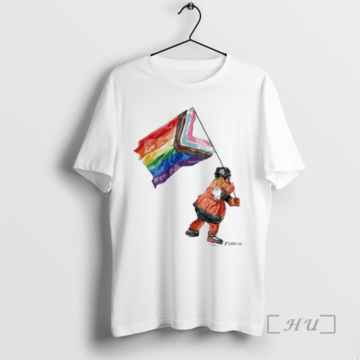 Officials Gritty Mascot Pride Flag T-Shirts, Hoodie, Sweatshirt | WearSparks.com