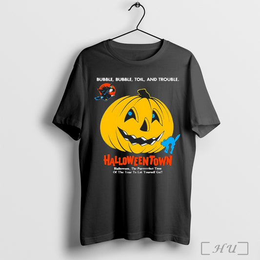 Officials Halloweentown Pumpkin Bubble Bubble Toil And Trouble T Shirt