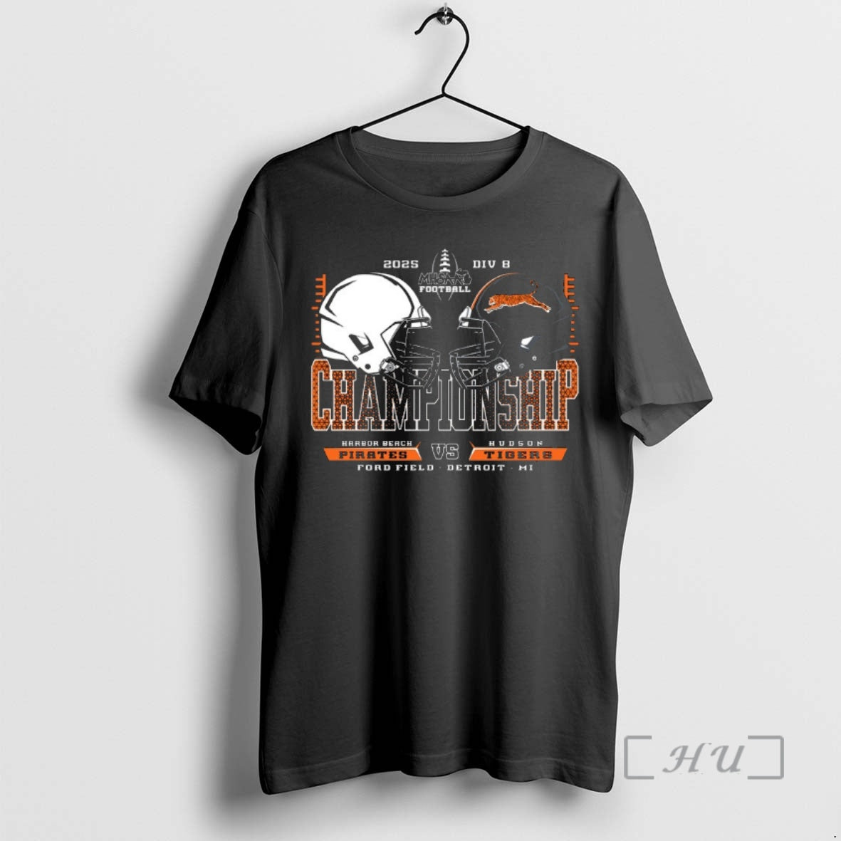 Officials Harbor Beach Pirates Vs Hudson Tigers 2025 Mhsaa Division 8 Football Championship Premium T-Shirts, Hoodie,...