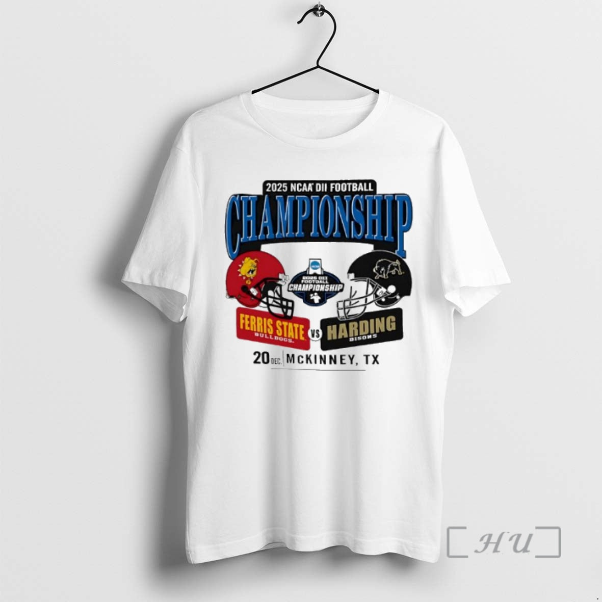 Officials Harding Bisons Vs Ferris State Bulldogs 2026 Ncaa Division Ii Football Championship Game Premium T-Shirts,...