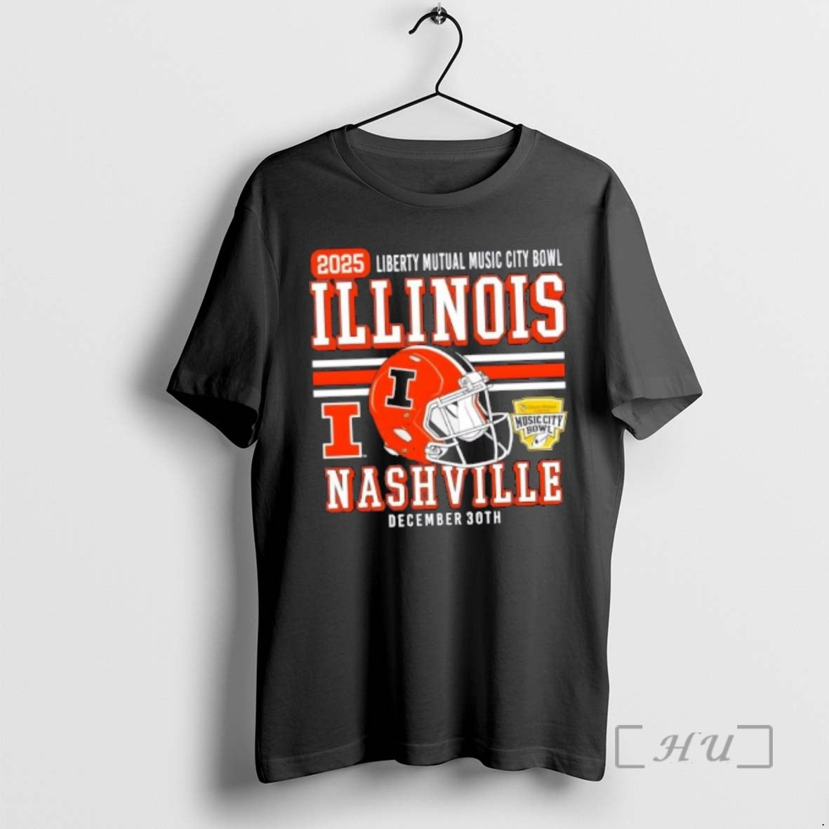 Officials Illinois Fighting Illini Football Adult 2025 Liberty Mutual Music City Bowl Premium T Shirts Hoodie, Sweatshirt