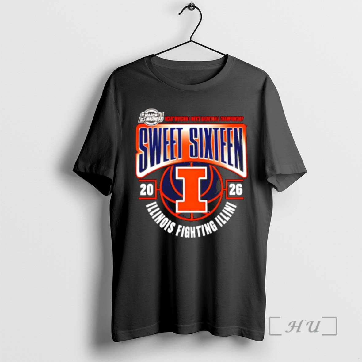 Officials Illinois Fighting Illini Mens Basketball 2026 Ncaa March Madness Sweet 16 Premium T Shirts