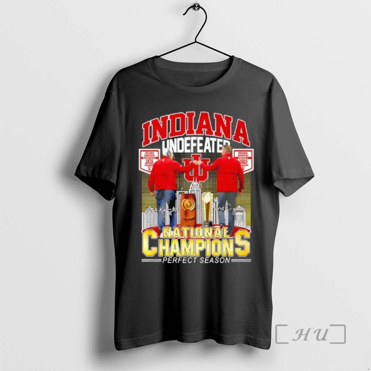 Officials Indiana Undefeated National Champions Perfect Season Signature Coaches 1976 2025 Premium T Shirts Sweater...