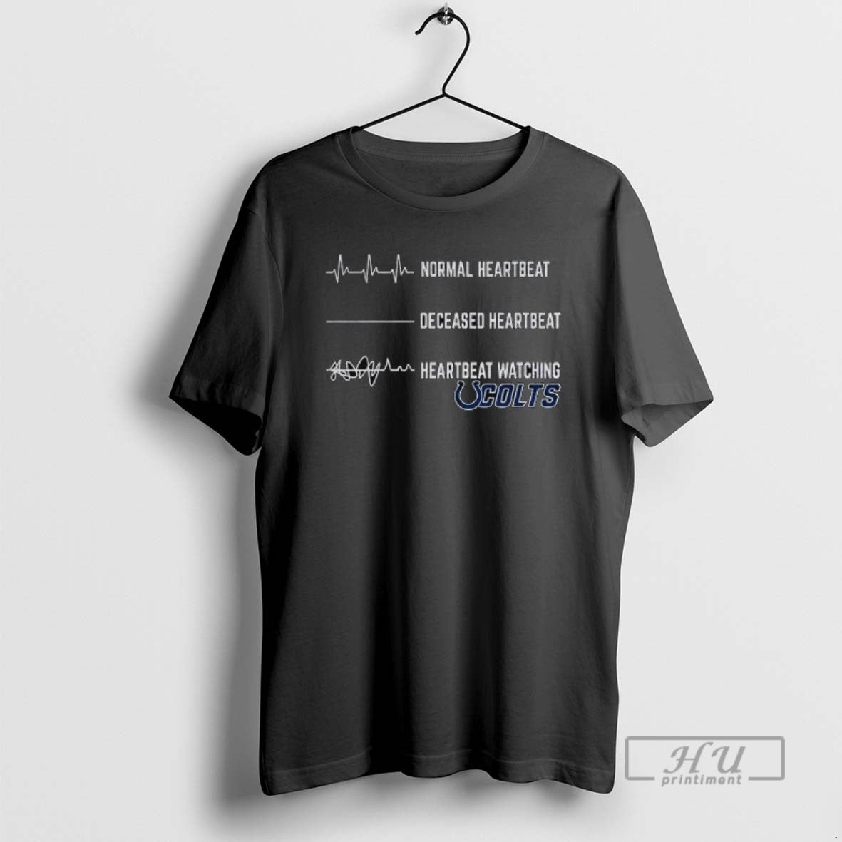 Officials Indianapolis Colts Football Normal Heartbeat Deceased Heartbeat Heartbeat Watching T Shirt