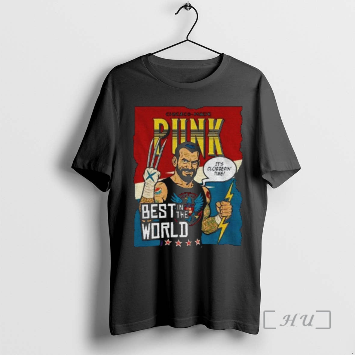 Officials Its Clobberin Time Best In The Work Chicago Made Punk Cm Punk Wolverine Inspired T-Shirts, Hoodie, Sweatshirt