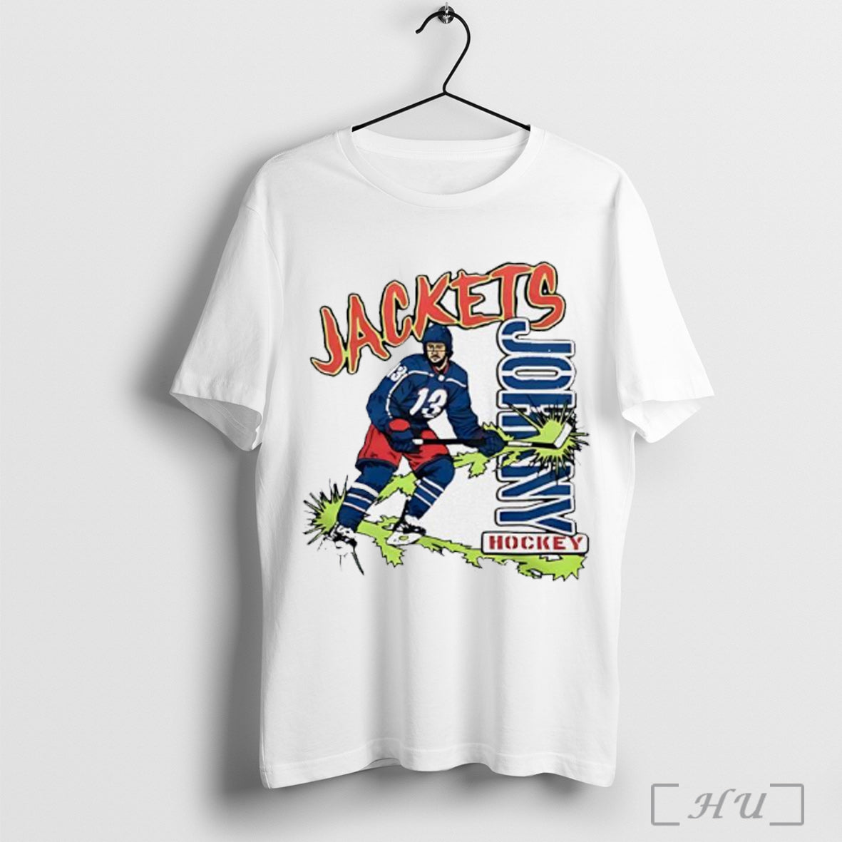 Officials Johnny Gaudreau Columbus Blue Jackets Ice Hockey Vintage T Shirt