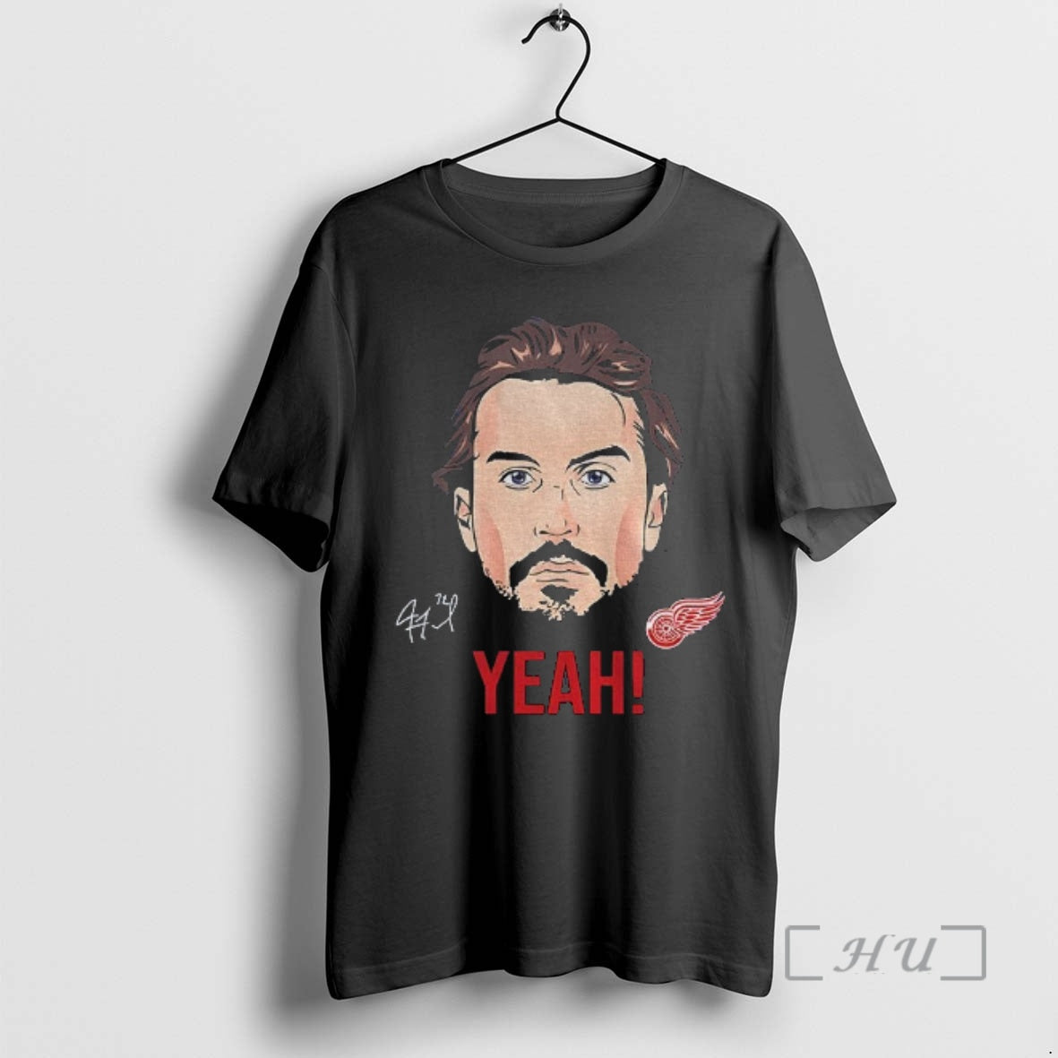 Officials Justin Faulk Big Face Cartoon Detroit Red Wings Nhl Hockey Premium T Shirts Sweater