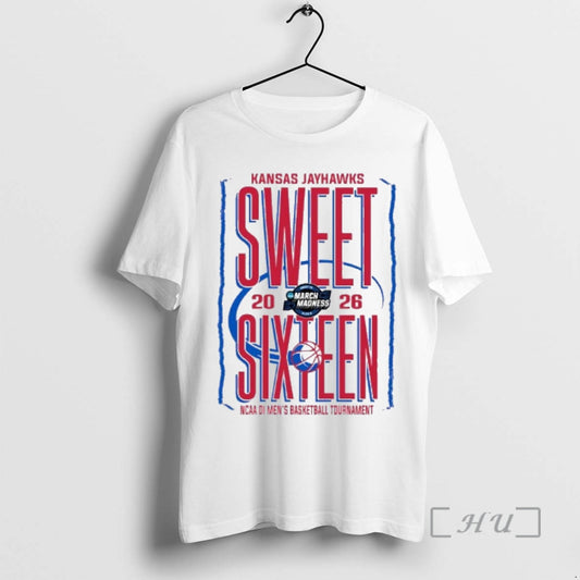 Officials Kansas Jayhawks Sweet Sixteen 2026 Ncaa Di Mens Basketball Tournament Premium T Shirts Sweater