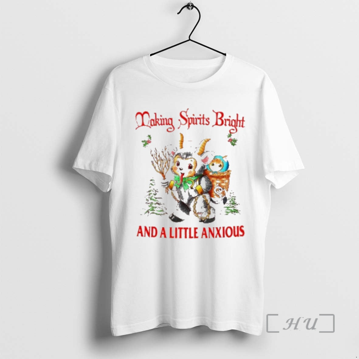 Officials Krampus Making Spirits Bright And A Little Anxious T-Shirts, Hoodie, Sweatshirt | WearSparks.com