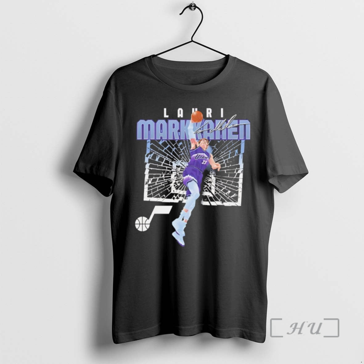 Officials Lauri Markkanen Utah Jazz Basketball Player Signature Shattered T-Shirts, Hoodie, Sweatshirt | WearSparks.com