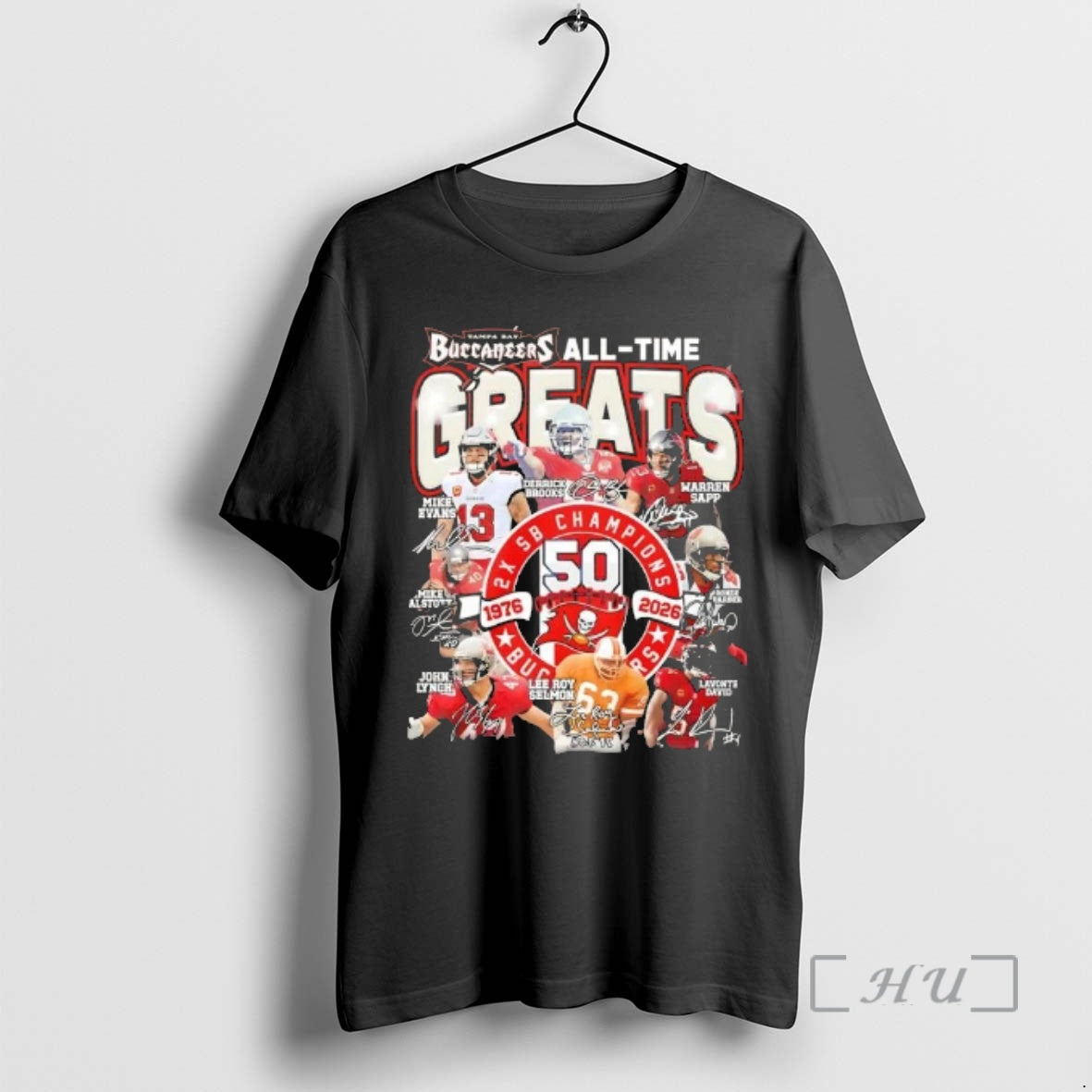Officials Legends Tampa Bay Buccaneers All Time Greats 2x Sb Champions Signatures Premium T Shirts