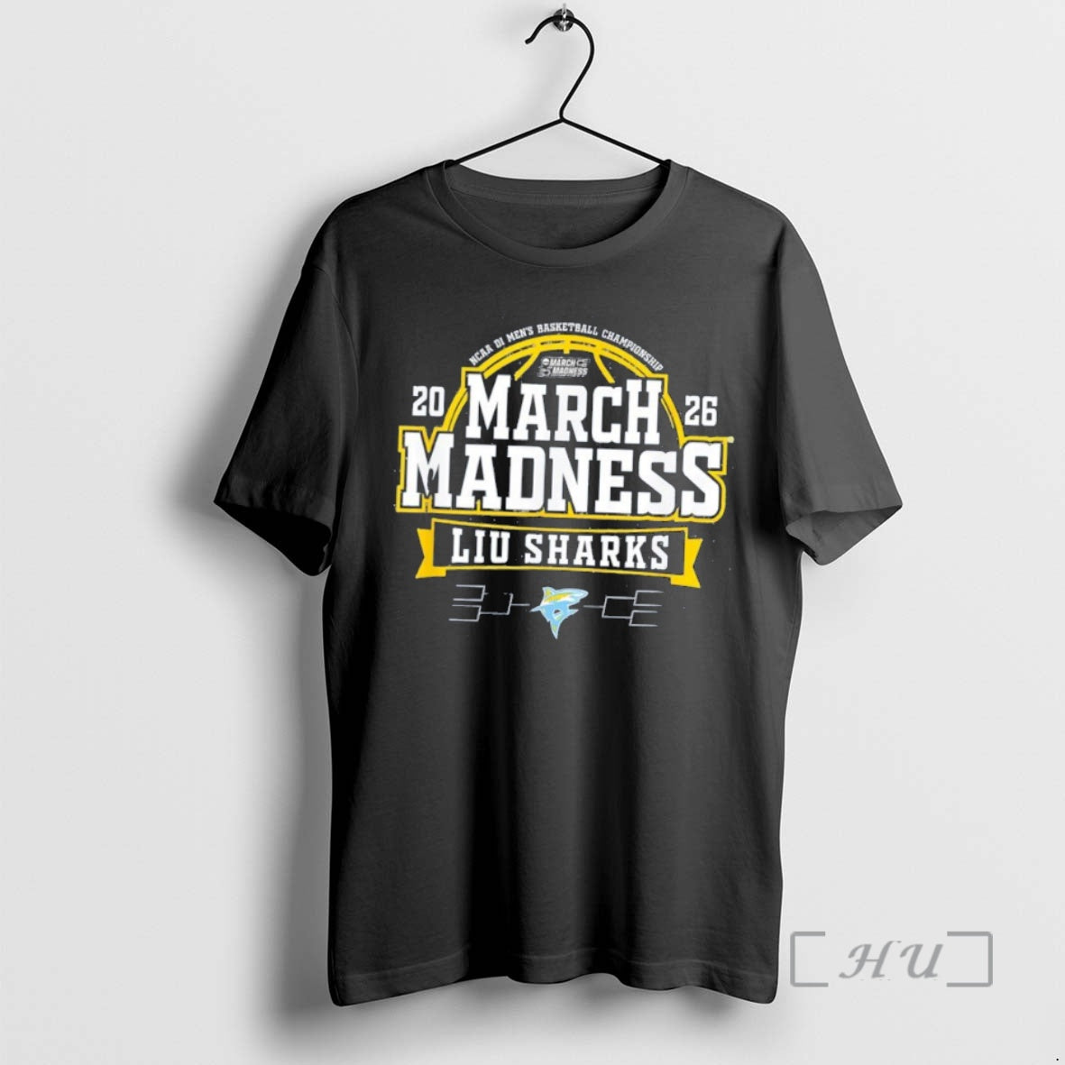 Officials Long Island Liu Sharks 2026 March Madness Ncaa Mens Basketball Logo Premium T Shirts