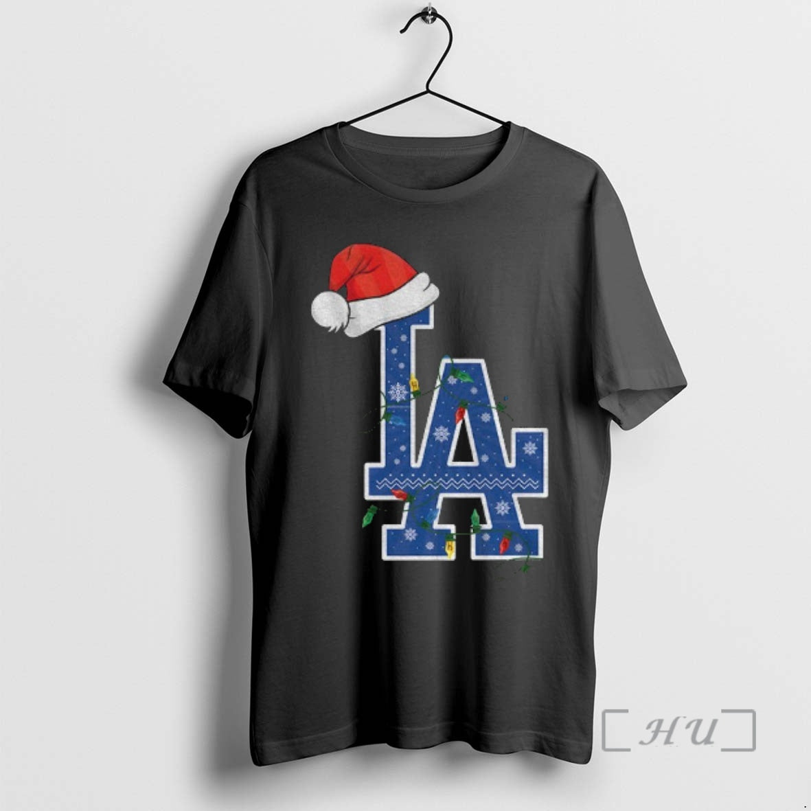 Officials Los Angeles Dodgers Santa Hat Christmas Lights Mlb Baseball 2025 Premium T Shirts Sweater Hoodie, Sweatshirt