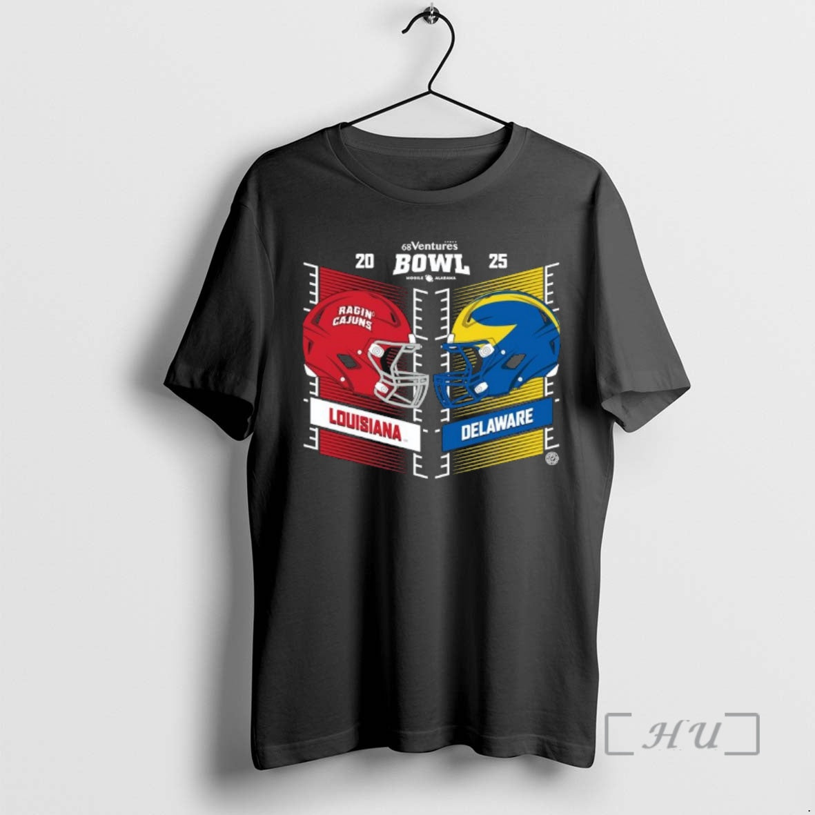 Officials Louisiana Ragin Cajuns Vs Delaware Blue Hens 2025 68 Ventures Bowl Head To Head T-Shirts, Hoodie, Sweatshirt