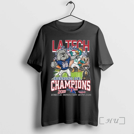 Officials Louisiana Tech Bulldogs Independence Bowl 2025 Champions Mascot T-Shirts, Hoodie, Sweatshirt | WearSparks.com