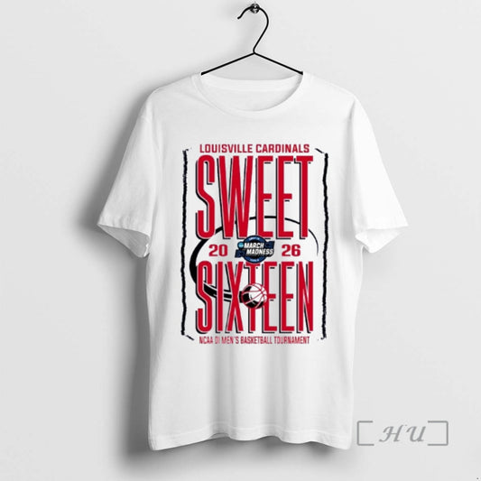 Officials Louisville Cardinals Sweet Sixteen 2026 Ncaa Di Mens Basketball Tournament Premium T Shirts Sweater