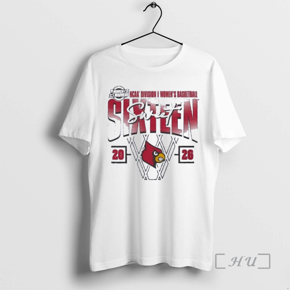 Officials Louisville Cardinals Womens Basketball Sweet 16 Court Shot