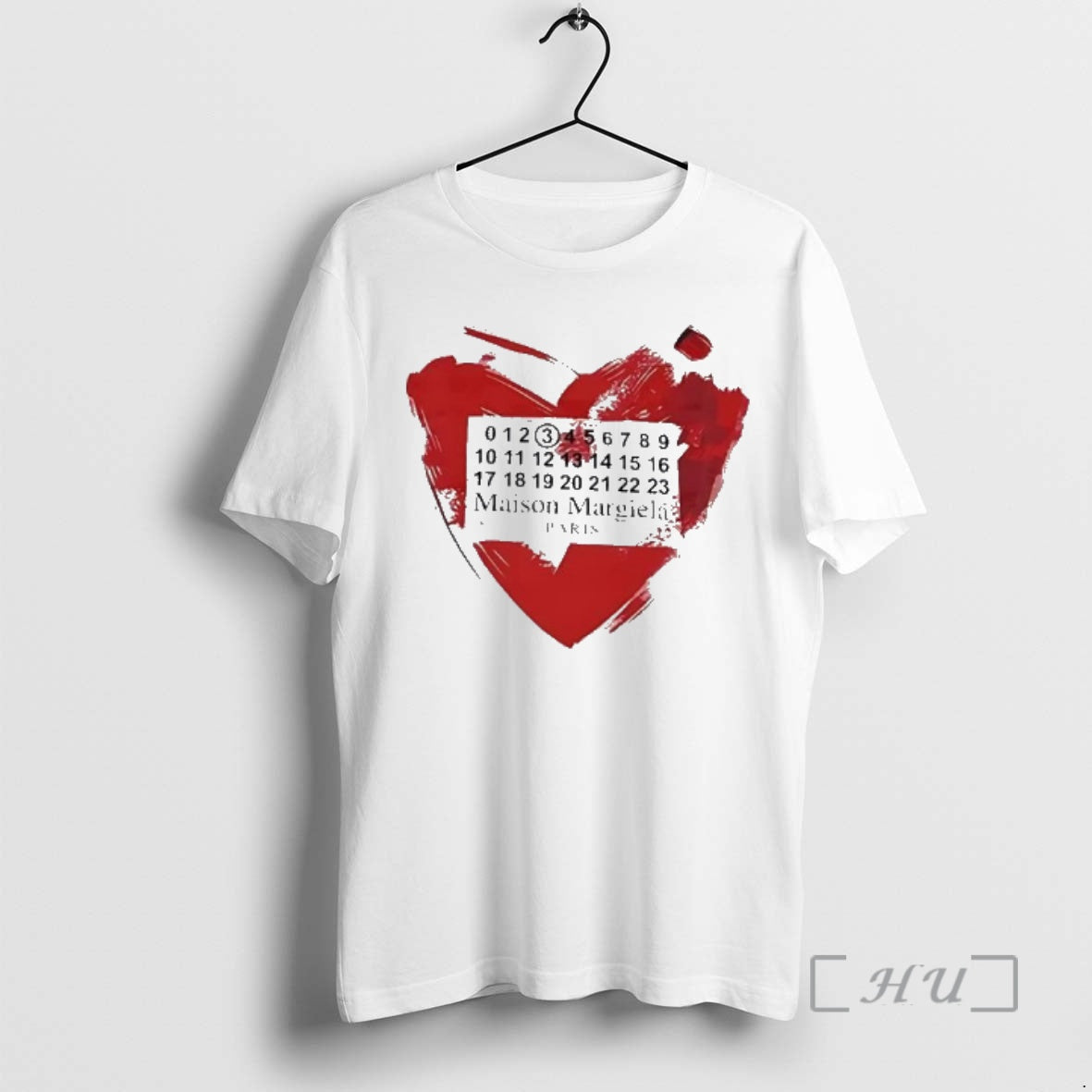 Officials Maison Margiela Paris Heart Red Brush Stroke
