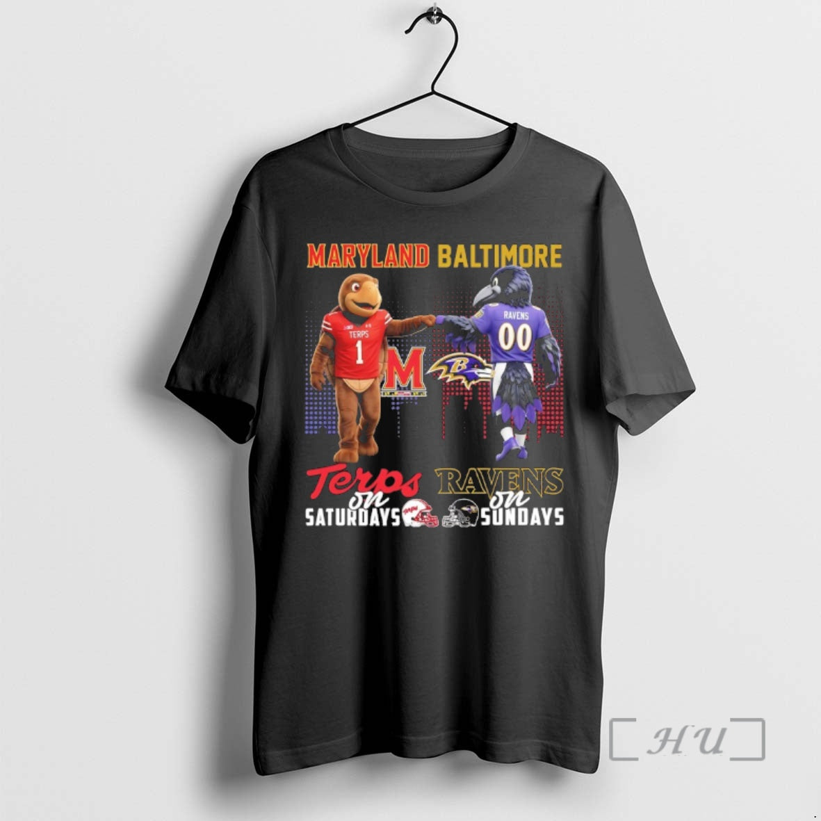Officials Maryland Terrapins On Saturday And Baltimore Ravens On Sundays Mascot Premium T Shirts Sweater Hoodie, Sweatshirt
