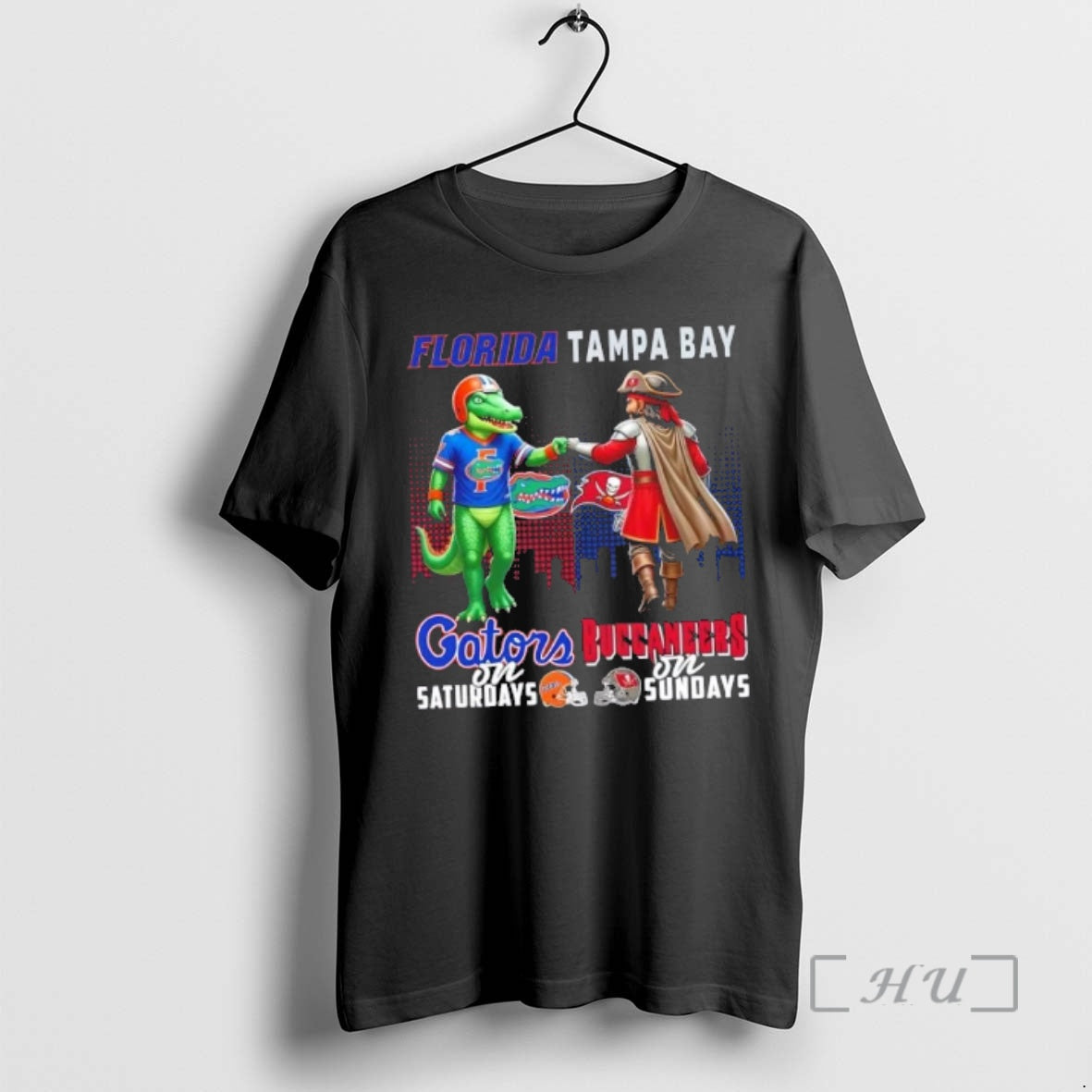 Officials Mascots Florida Gators On Saturdays Vs Tampa Bay Buccaneers On Sundays Skyline Premium T-Shirts, Hoodie, Sweatshirt