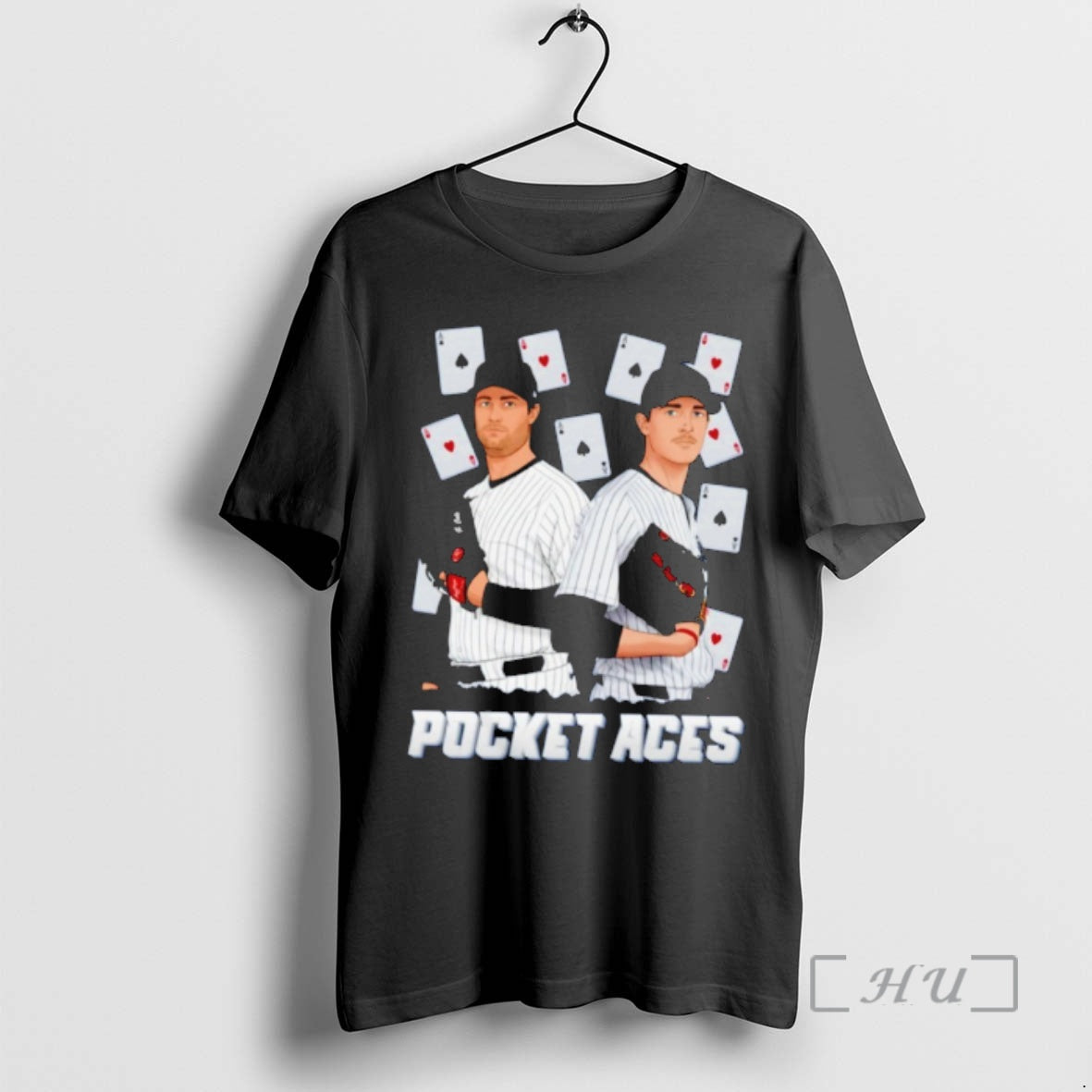 Officials Max Fried And Gerrit Cole New York Yankees Mlb Pocket Aces Premium T Shirts