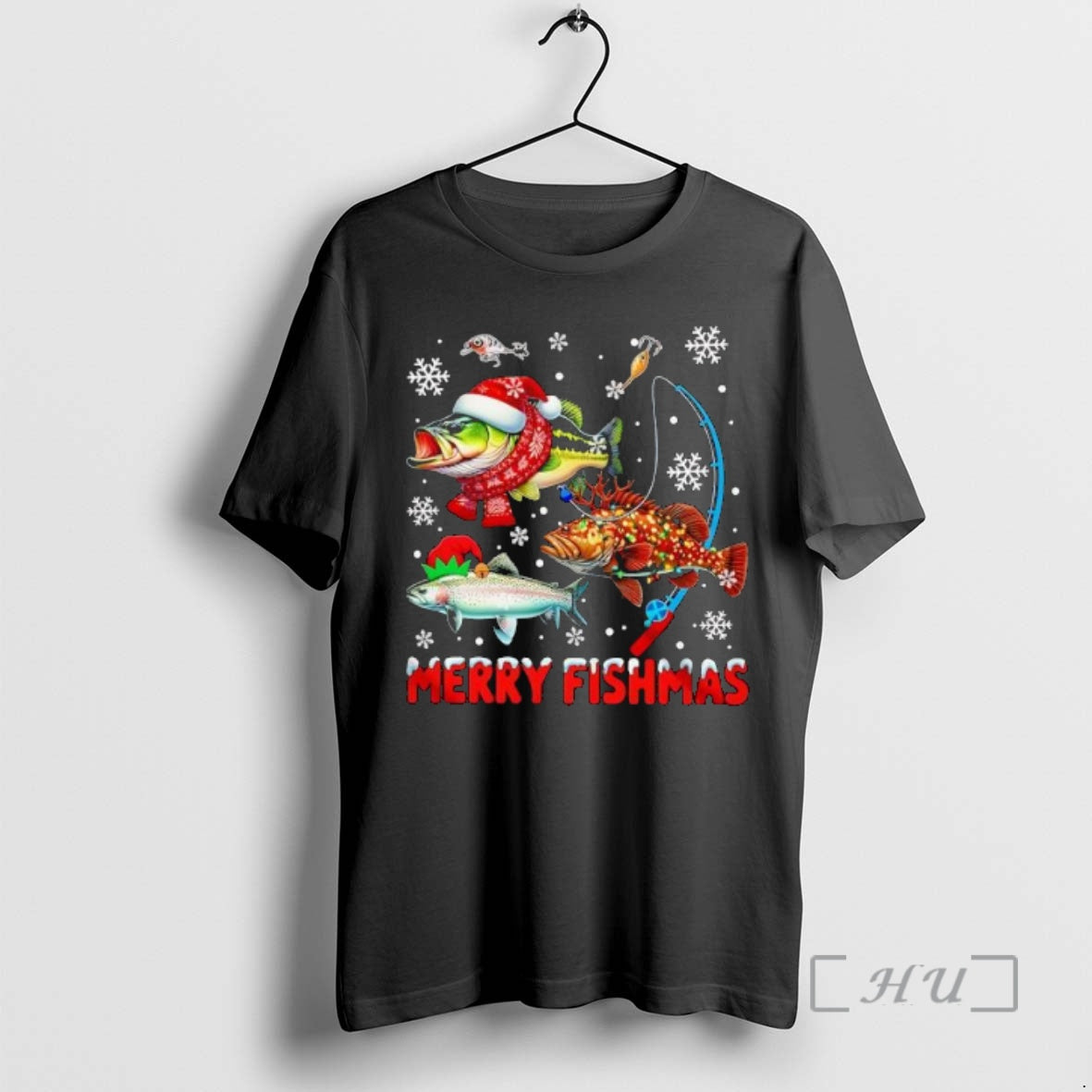 Officials Merry Fishmas Awesome Christmas Lights Three Fish T-Shirts, Hoodie, Sweatshirt | WearSparks.com