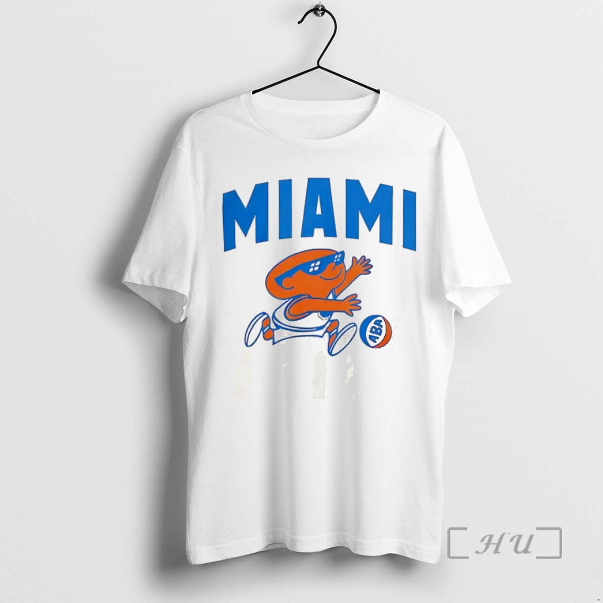 Officials Miami Floridians Dribbling Mascot Aba Vintage Basketball Logo
