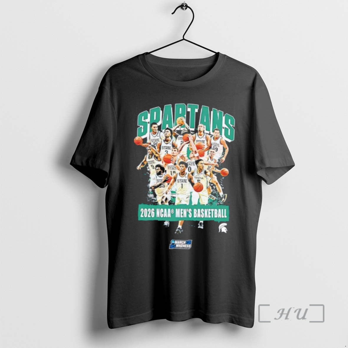 Officials Michigan State University Spartans 2026 Ncaa March Madness Mens Basketball Team Premium T Shirts