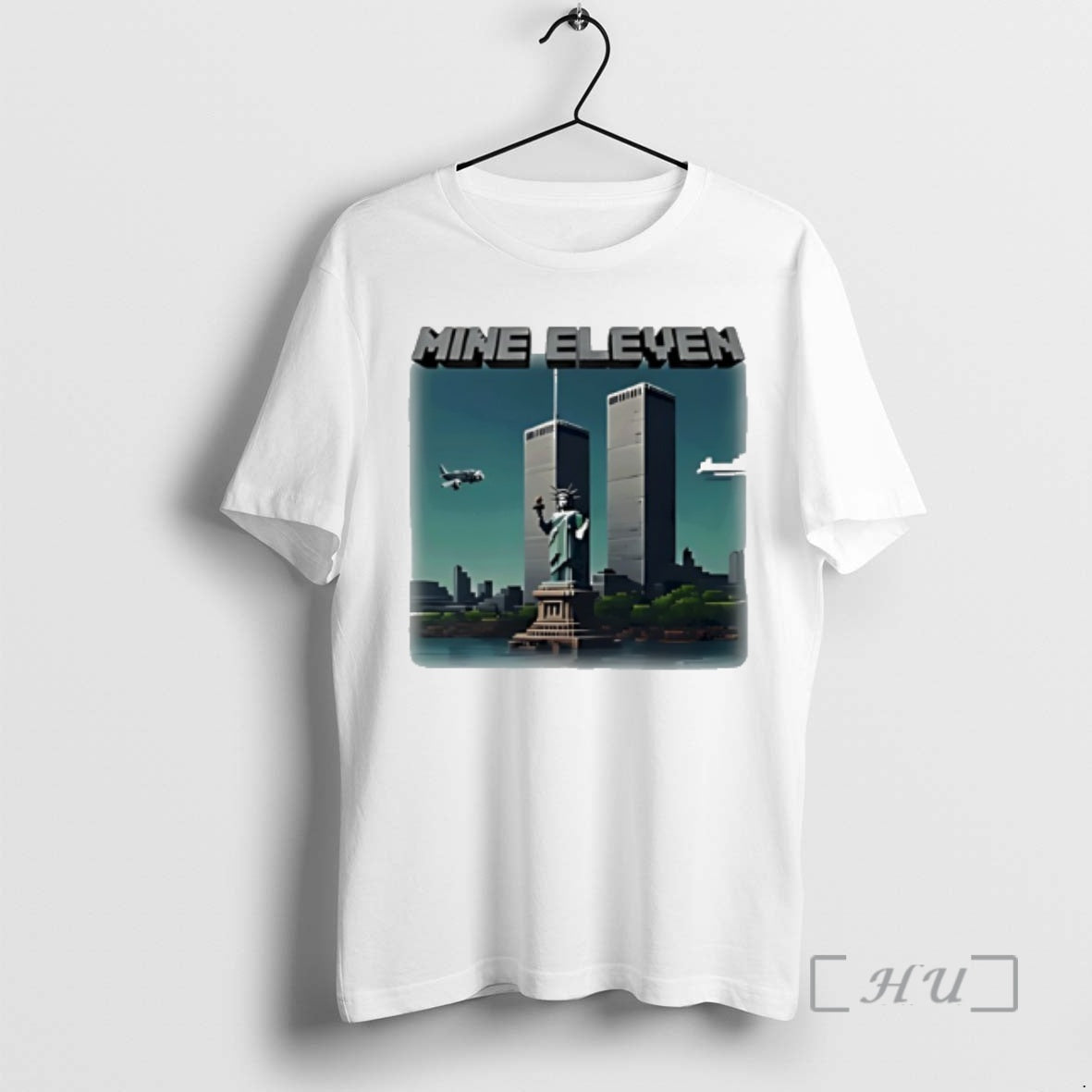 Officials Mine Eleven Liberty Towers Tribute With Statue Of Liberty And Plane Premium T Shirts