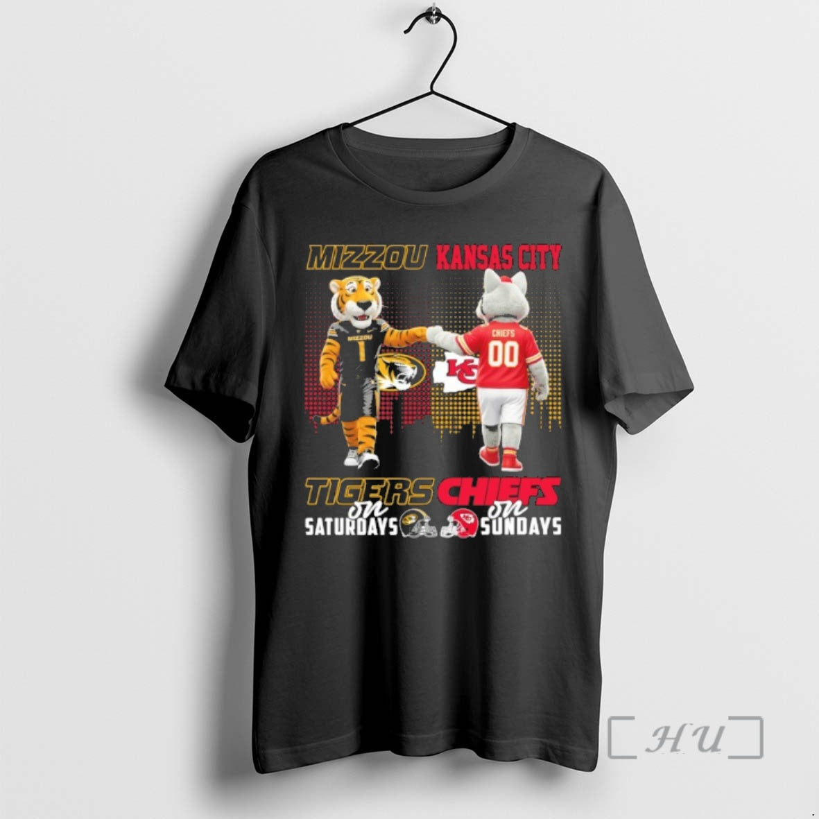 Officials Mizzou Tigers On Saturdays And Kansas City Chiefs On Sundays Mascot Premium T Shirts Hoodie, Sweatshirt