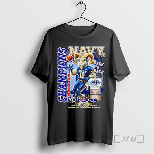 Officials Navy Midshipmen And Army Black Knights Champions Americas Game Back 2 Back Premium T-Shirts, Hoodie, Sweatshirt