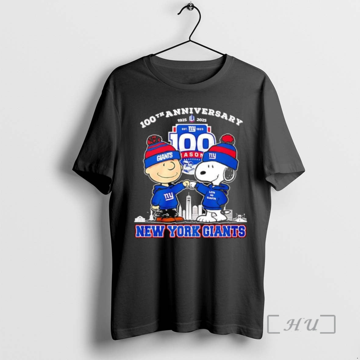 Officials New York Giants 100th Anniversary 1925 2025 Peanuts Characters T-Shirts, Hoodie, Sweatshirt | WearSparks.com