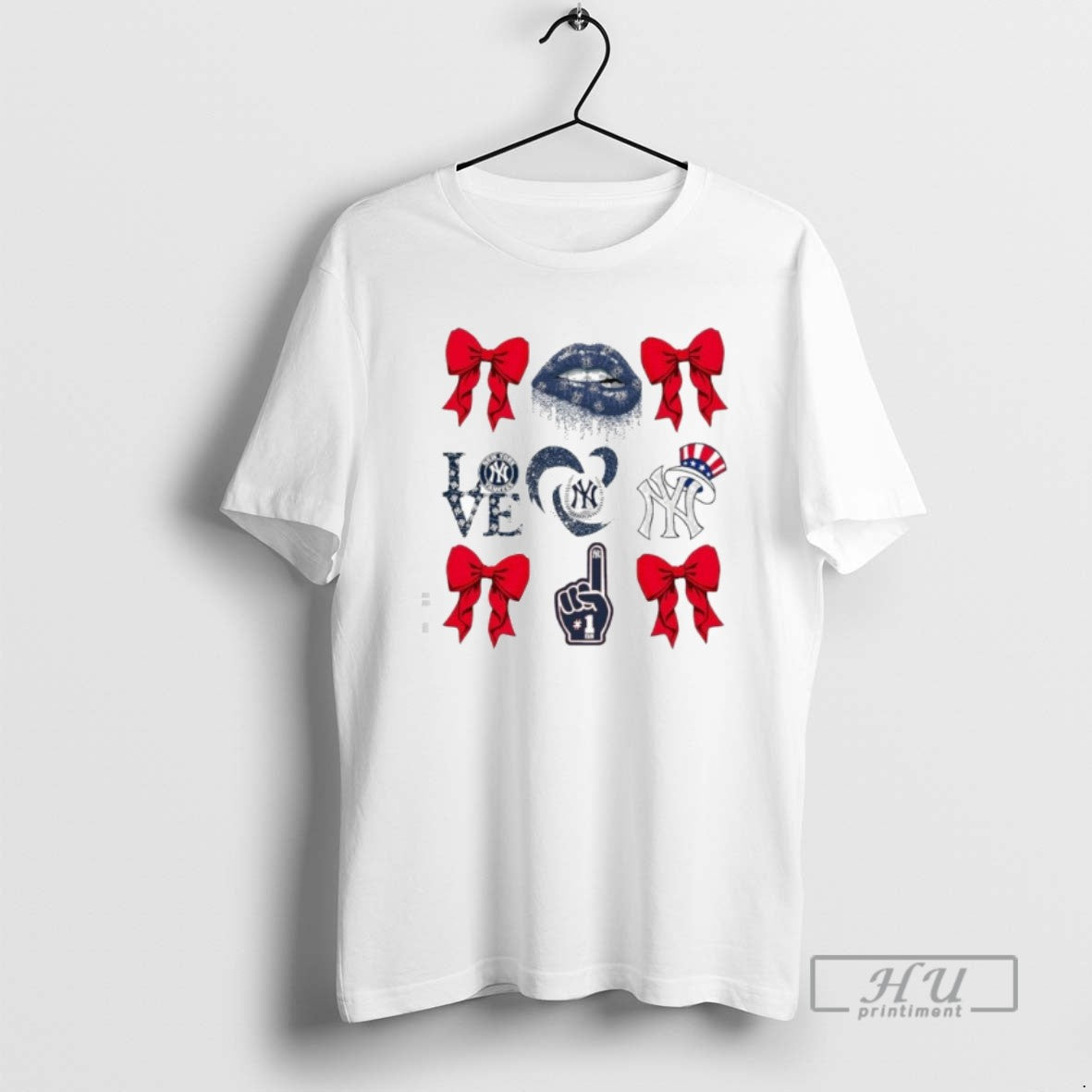 Officials New York Lip Love Heart Baseball 1 Logo T Shirt