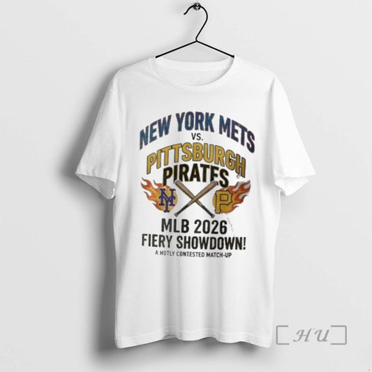 Officials New York Mets Vs Pittsburgh Pirates Mlb 2026 Fiery Showdown Premium T Shirts Sweater