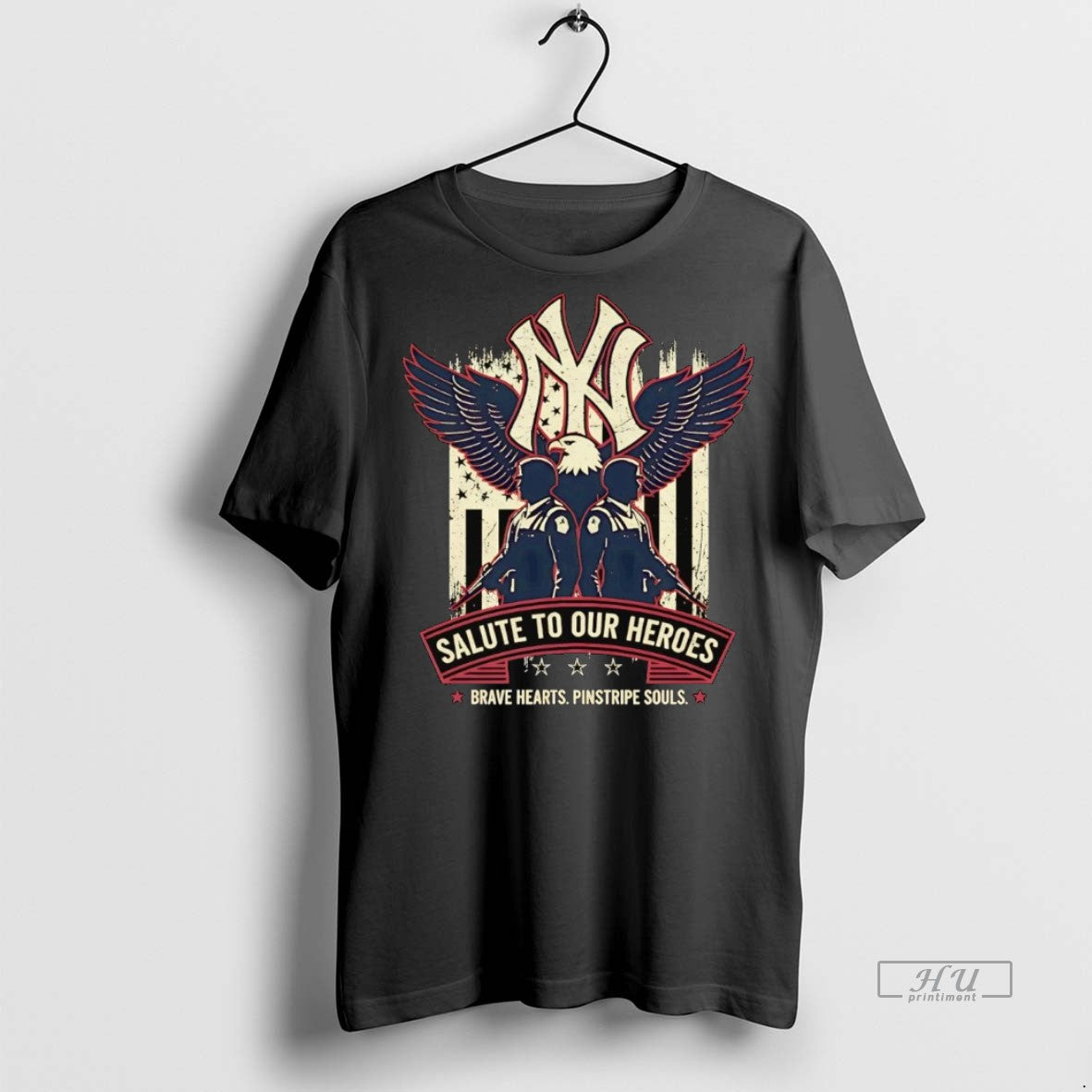 Officials New York Yankees Salute To Our Heroes Brave Hearts T Shirt Sweater