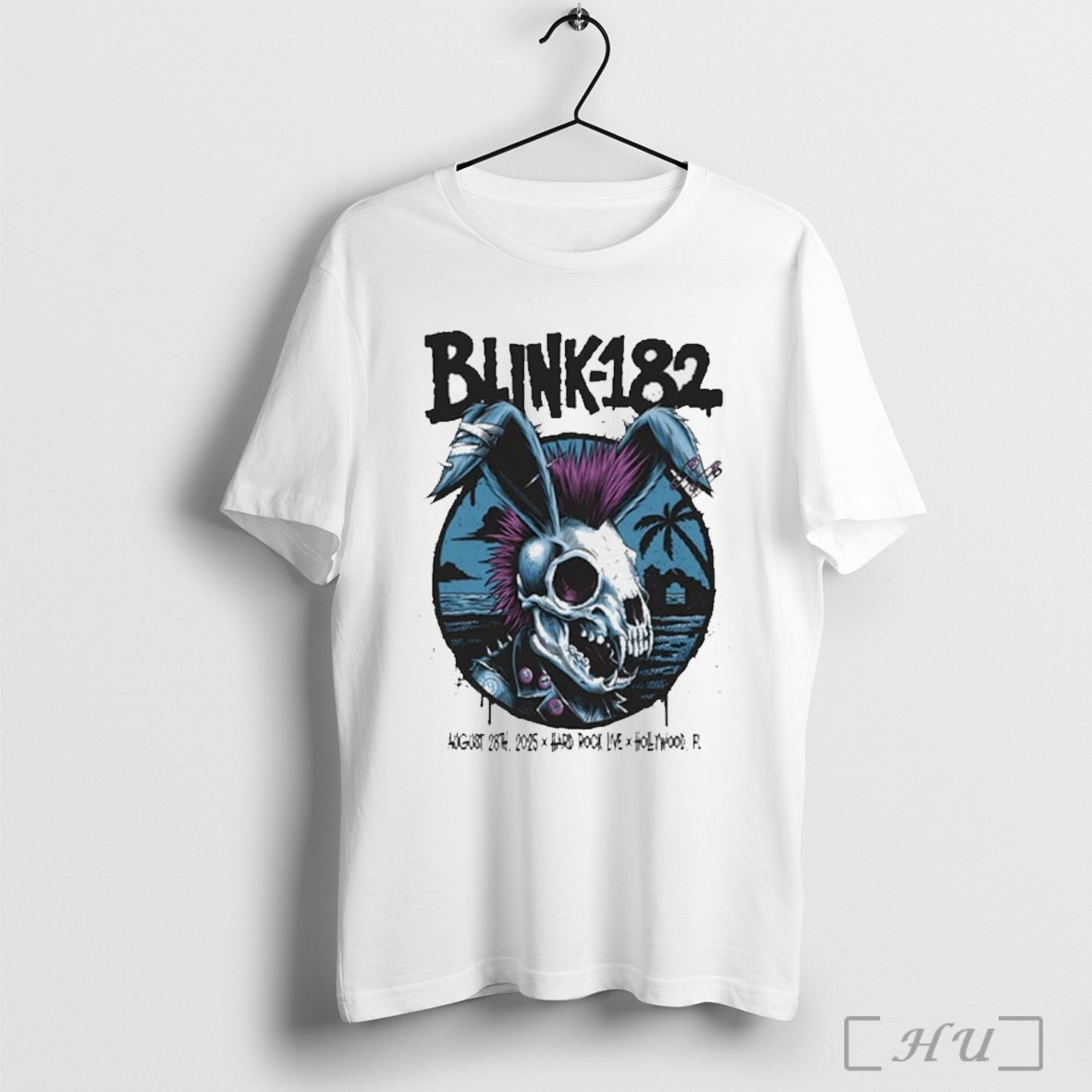 Officials Nice Blink 182 August 28th 2025 Hard Rock Live In Hollywood Fl Skull Bunny