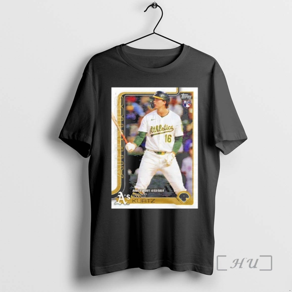 Officials Nick Kurtz Athletics Baseball Rookie Debut 4 23 2025 Card Premium T Shirts Sweater