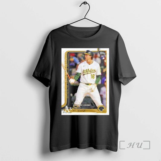 Officials Nick Kurtz Athletics Baseball Rookie Debut 4 23 2025 Card Premium T Shirts Sweater
