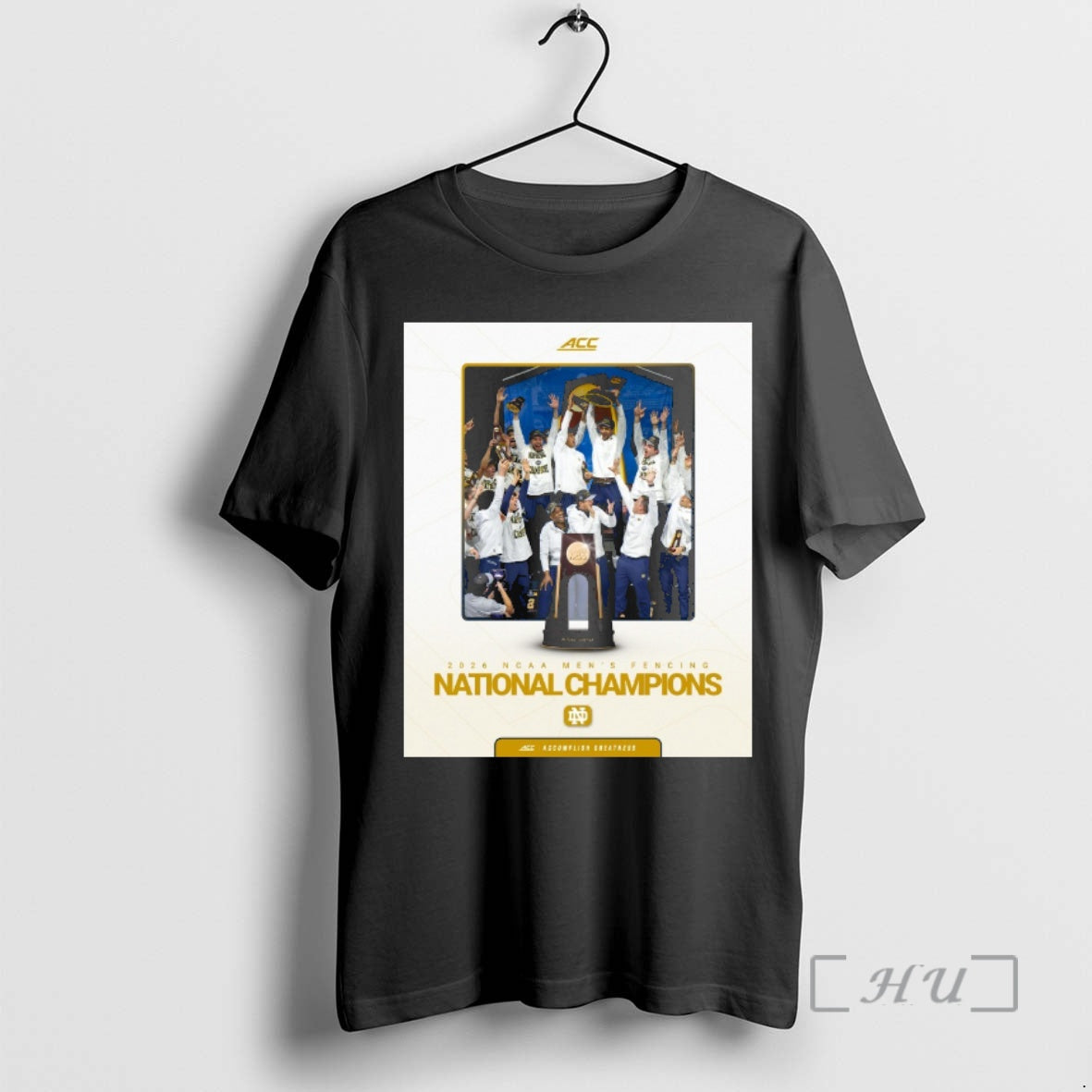 Officials Notre Dame Fighting Irish Acc 2026 Ncaa Mens Fencing National Champions Premium T Shirts