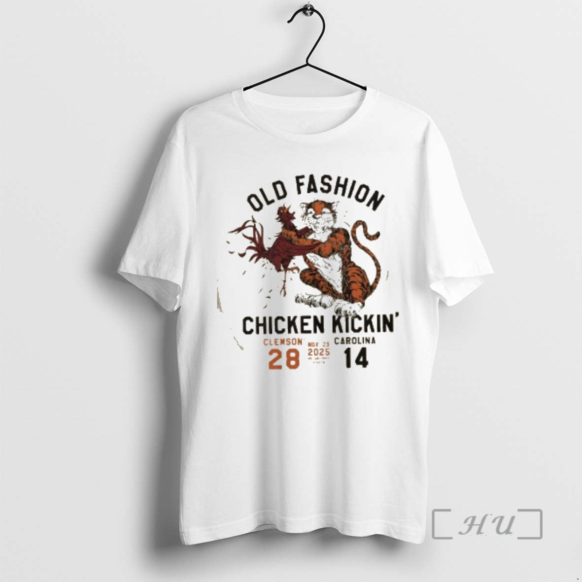 Officials Old Fashion Chicken Kickin Clemsom 28 14 Carolina 2025 Football Premium T Shirts Sweater Hoodie, Sweatshirt