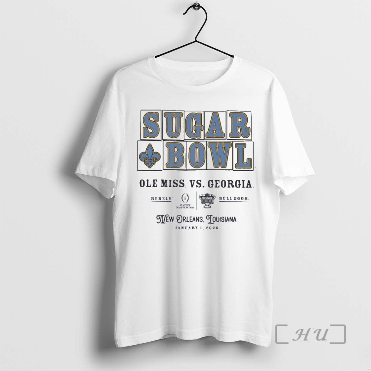 Officials Ole Miss Vs Georgia 2026 Allstate Sugar Bowl Street Tiles Adult Premium T Shirts Hoodie, Sweatshirt