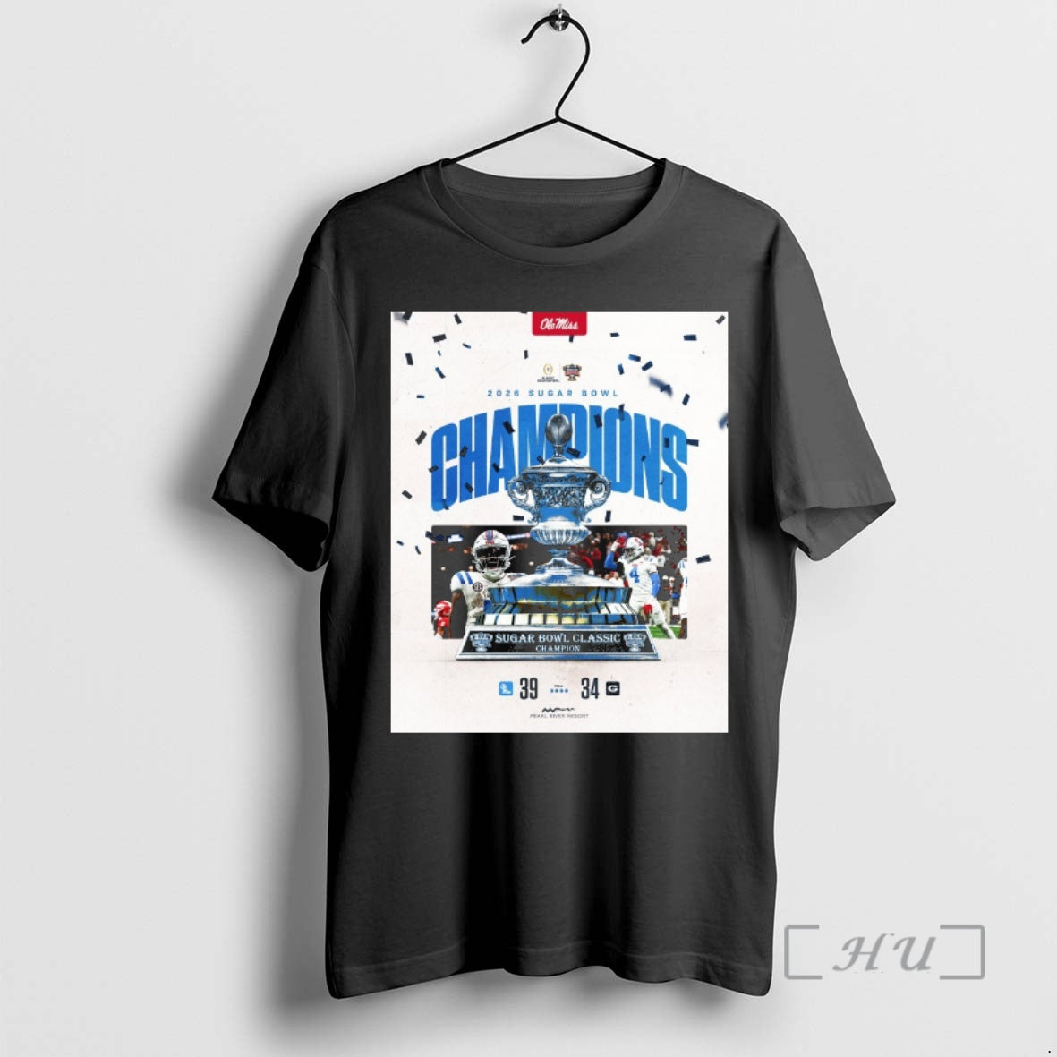 Officials Ole Miss Vs Georgia Final Score 39 34 2026 Sugar Bowl Classic Champions Premium T-Shirts, Hoodie, Sweatshirt