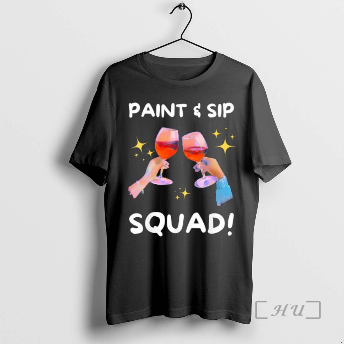 Officials Paint And Sip Squad Funny Wine Painting