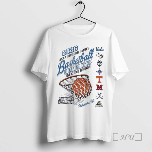 Officials Philadelphia Pa 2026 Ncaa Di Mens Basketball Championship 1st 2nd Rounds Premium T Shirts