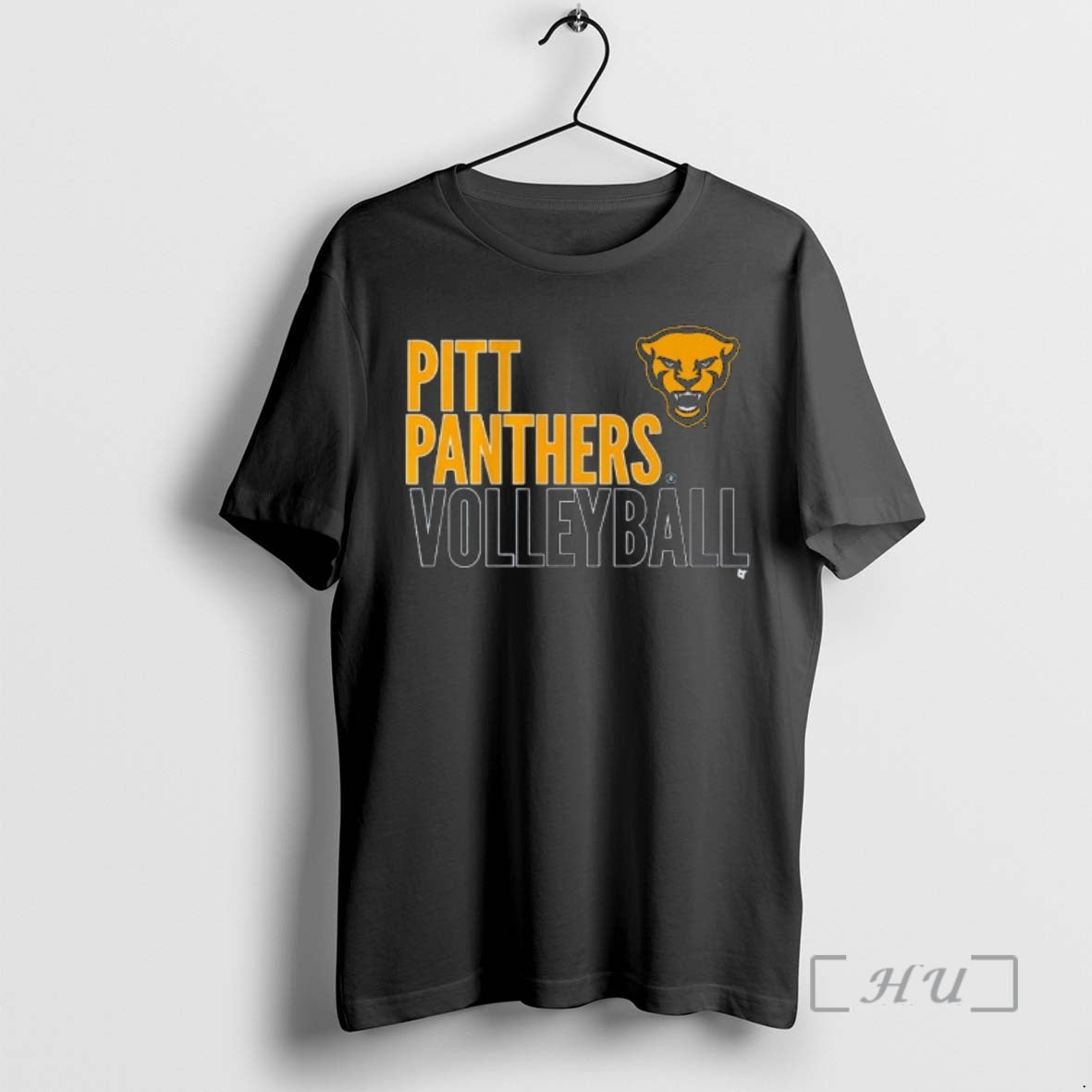Officials Pitt Panthers Volleyball Text Logo Overlay